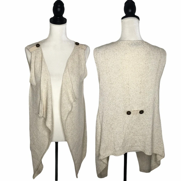 CACHE COONE Final Price 🌺 Open Waterfall Sweater Vest Wrap Cardigan - Picture 1 of 11